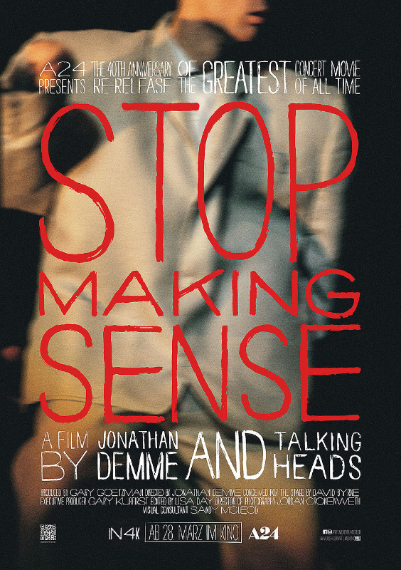 Filmplakat zu "Stop Making Sense" | Bild: Piffl